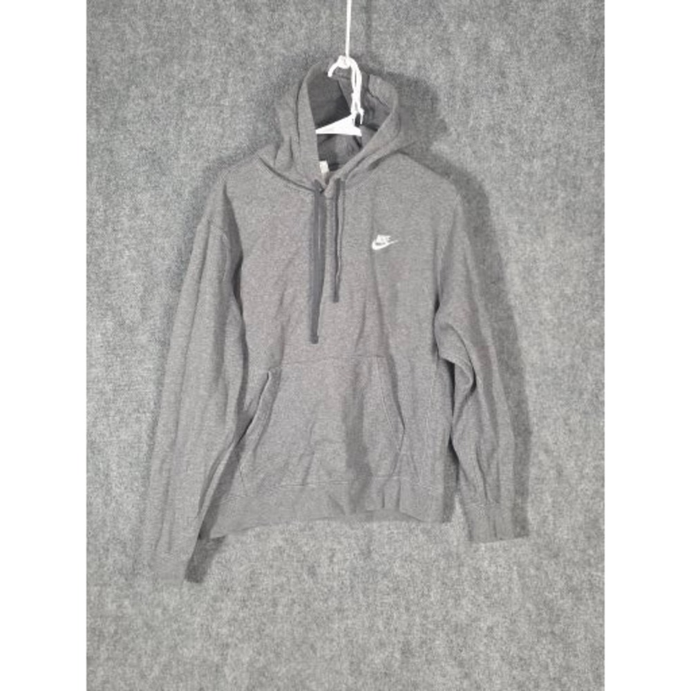 Nike Mens Gray Pullover Hoodie Sweatshirt Sz Medium Casual Athleisure Streetwear